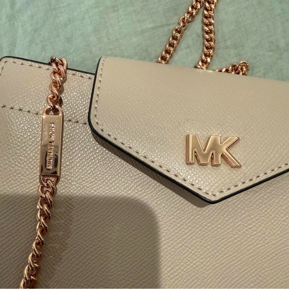 Rare Authentic Michael Kors Crossgrain Leather Crossbody Clutch - Picture 5 of 8